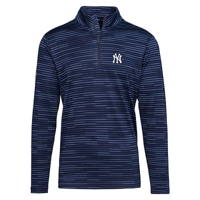 Men's Levelwear Navy New York Yankees Gear Insignia 2.0 Quarter-Zip Pullover Top