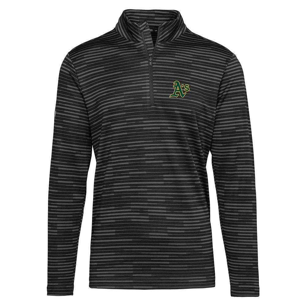 Men's Levelwear Black Athletics Gear Insignia 2.0 Quarter-Zip Pullover Top