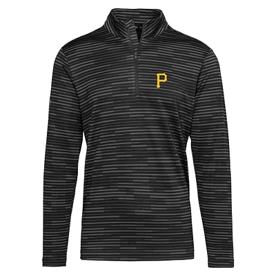Men's Levelwear Black Pittsburgh Pirates Gear Insignia 2.0 Quarter-Zip Pullover Top