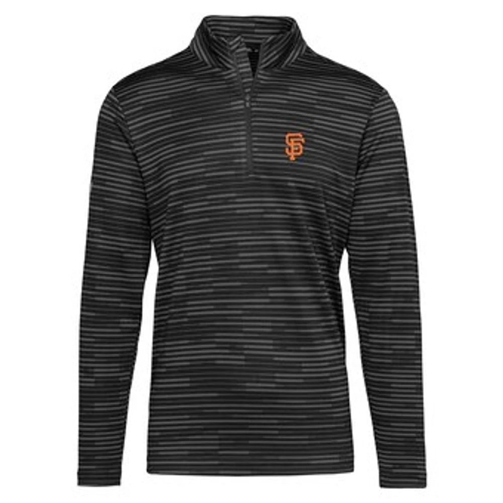 Men's Levelwear Black San Francisco Giants Gear Insignia 2.0 Quarter-Zip Pullover Top