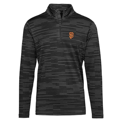 Men's Levelwear Black San Francisco Giants Gear Insignia 2.0 Quarter-Zip Pullover Top
