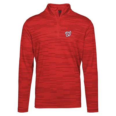Men's Levelwear Red Washington Nationals Gear Insignia 2.0 Quarter-Zip Pullover Top