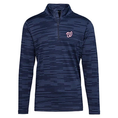 Men's Levelwear Navy Washington Nationals Gear Insignia 2.0 Quarter-Zip Pullover Top