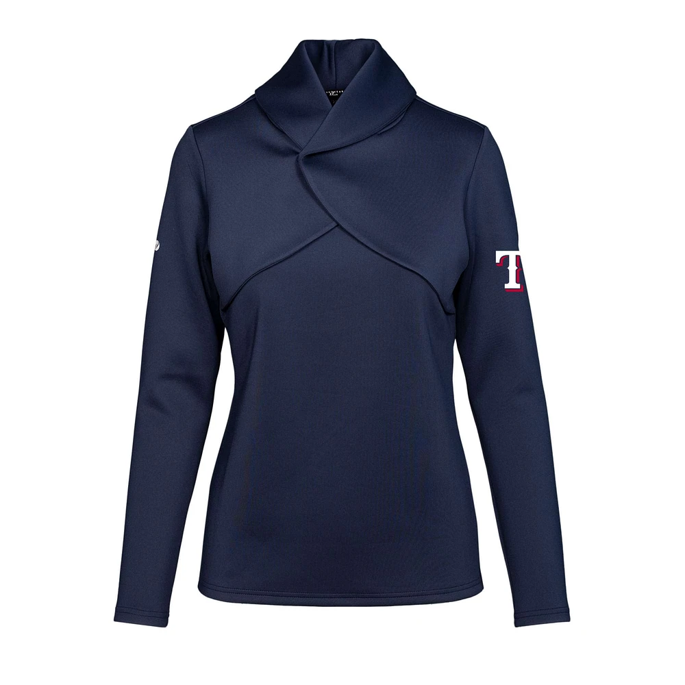 Women's Levelwear Navy Texas Rangers Juliet Insignia 2.0 Pullover Sweatshirt