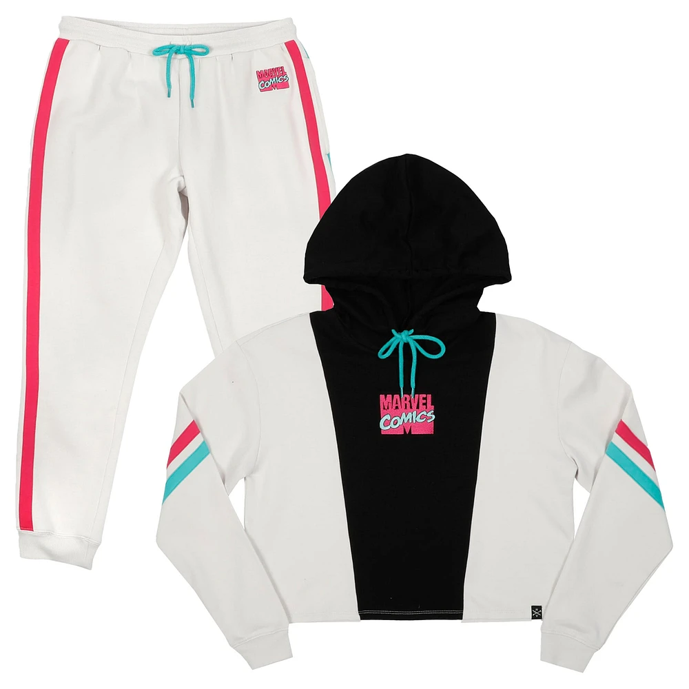 Women's Heroes & Villains White Marvel Ghost-Spider Pullover Hoodie Pants Lounge Set