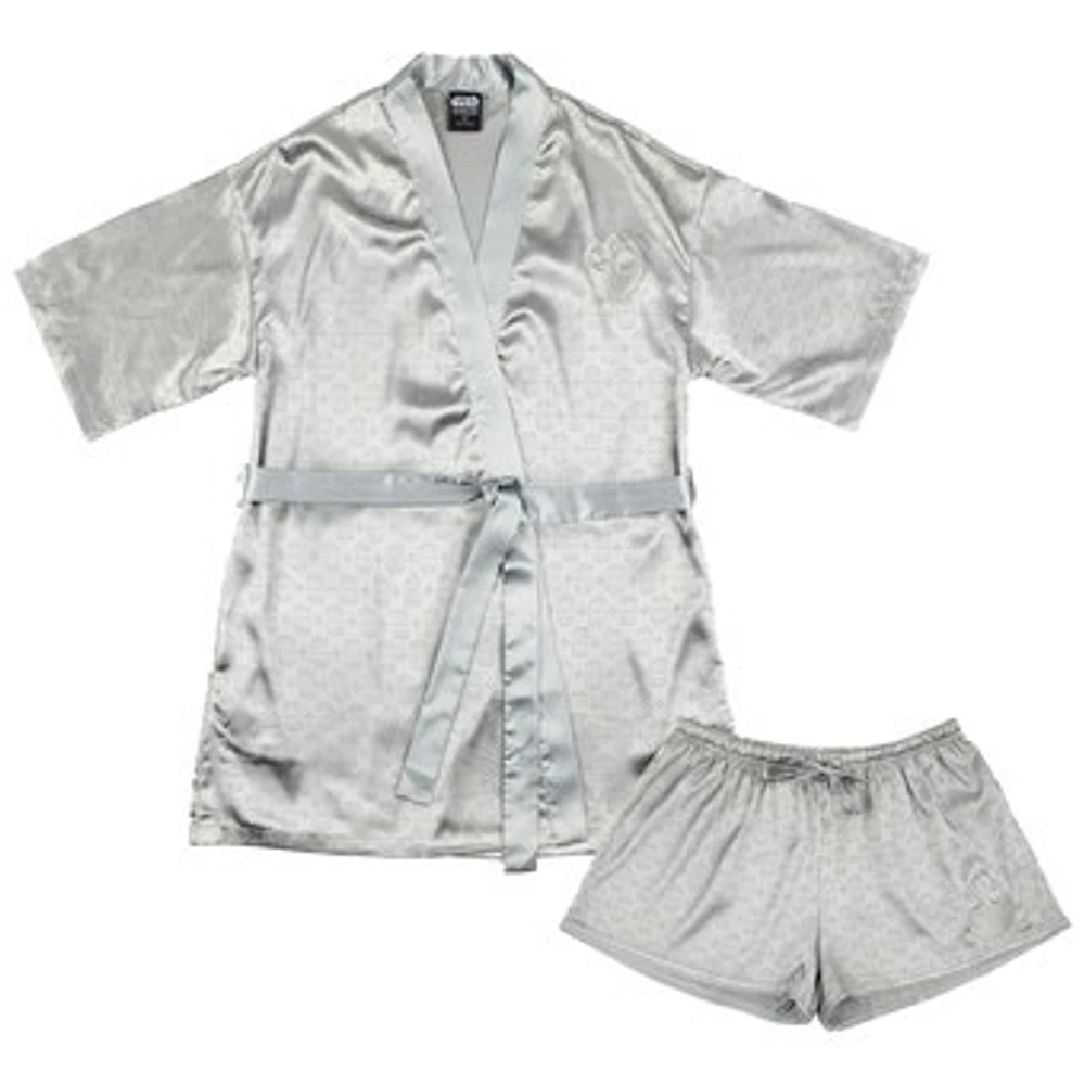 Women's Heroes & Villains Silver Star Wars Rebel Robe Shorts Pajama Set
