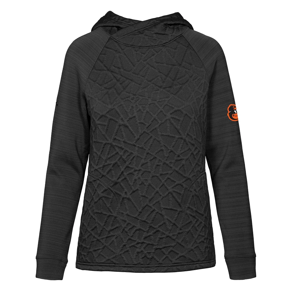Women's Levelwear Black Baltimore Orioles Kenzie Insignia 2.0 Pullover Hoodie