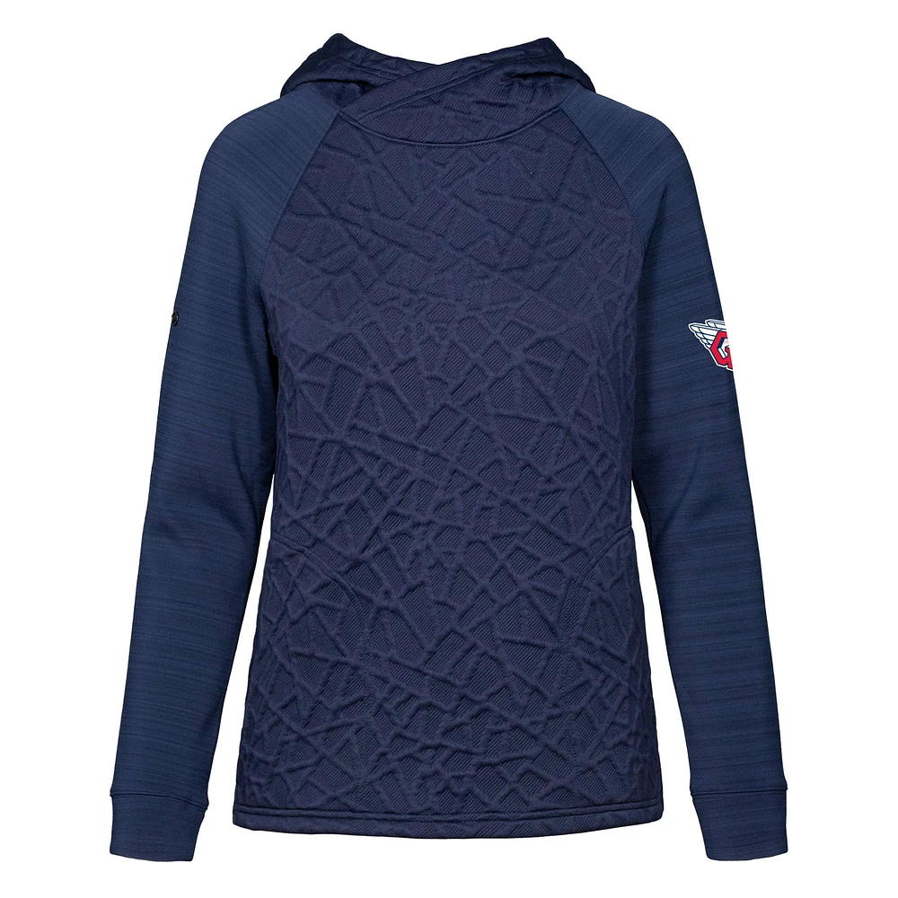 Women's Levelwear Navy Cleveland Guardians Kenzie Insignia 2.0 Pullover Hoodie