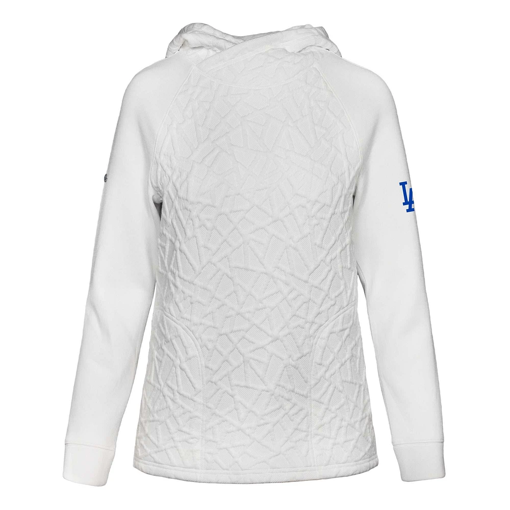 Women's Levelwear White Los Angeles Dodgers Kenzie Insignia 2.0 Pullover Hoodie