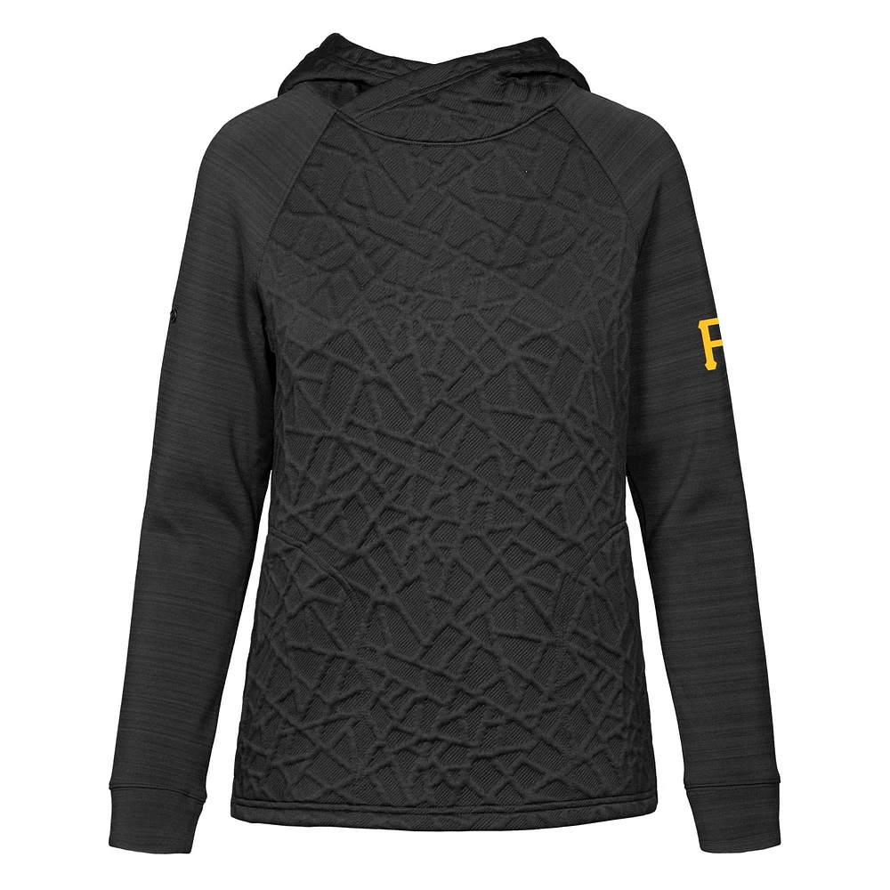 Women's Levelwear Black Pittsburgh Pirates Kenzie Insignia 2.0 Pullover Hoodie