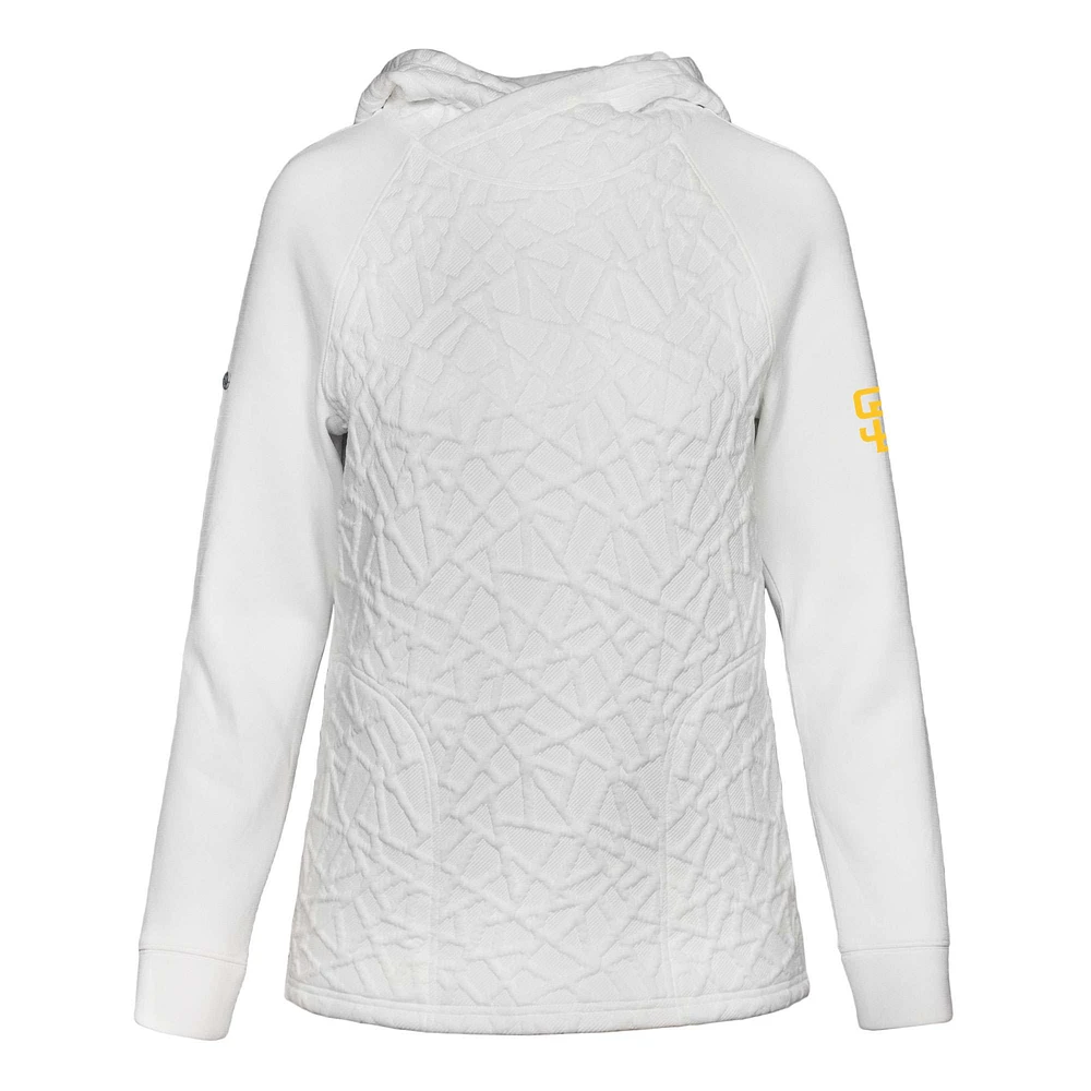 Women's Levelwear White San Diego Padres Kenzie Insignia 2.0 Pullover Hoodie