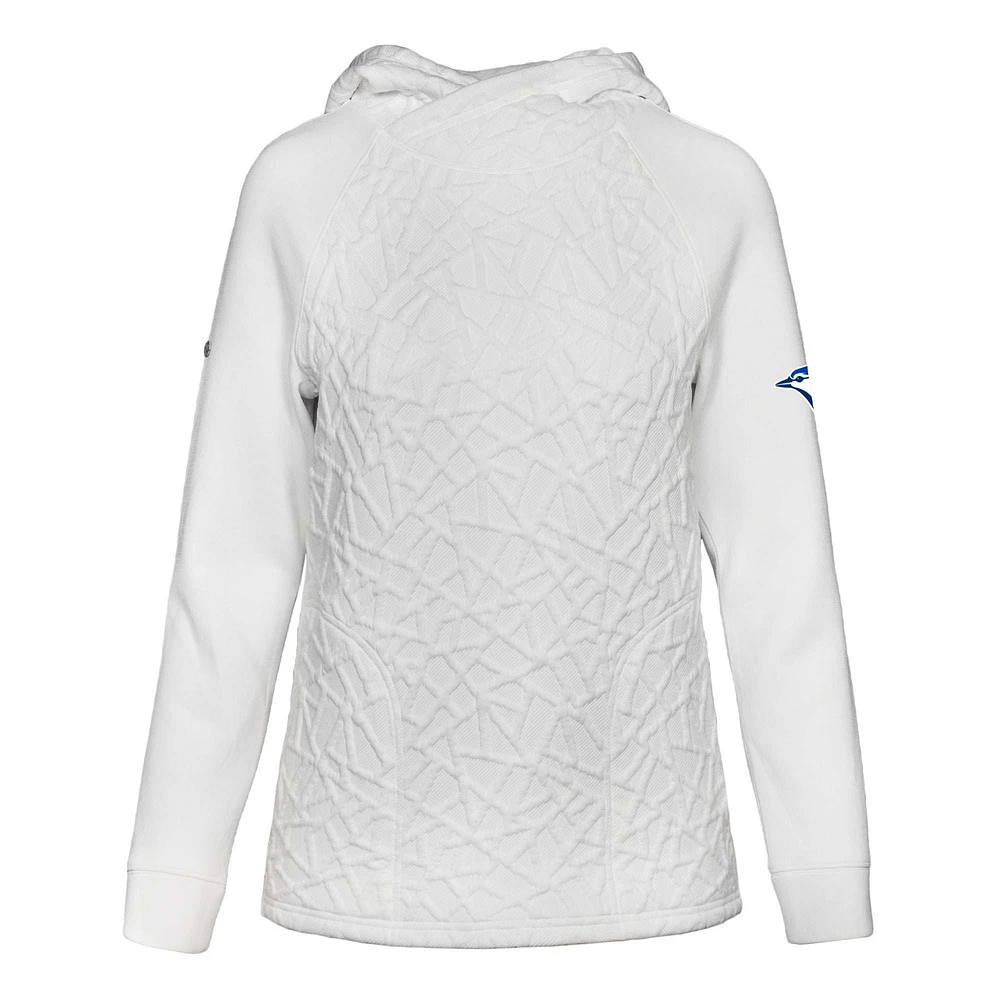 Women's Levelwear White Toronto Blue Jays Kenzie Insignia 2.0 Pullover Hoodie
