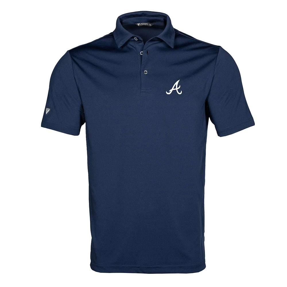Men's Levelwear Navy Atlanta Braves Original Insignia 2.0 Polo