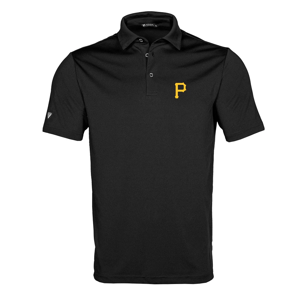 Men's Levelwear Black Pittsburgh Pirates Original Insignia 2.0 Polo