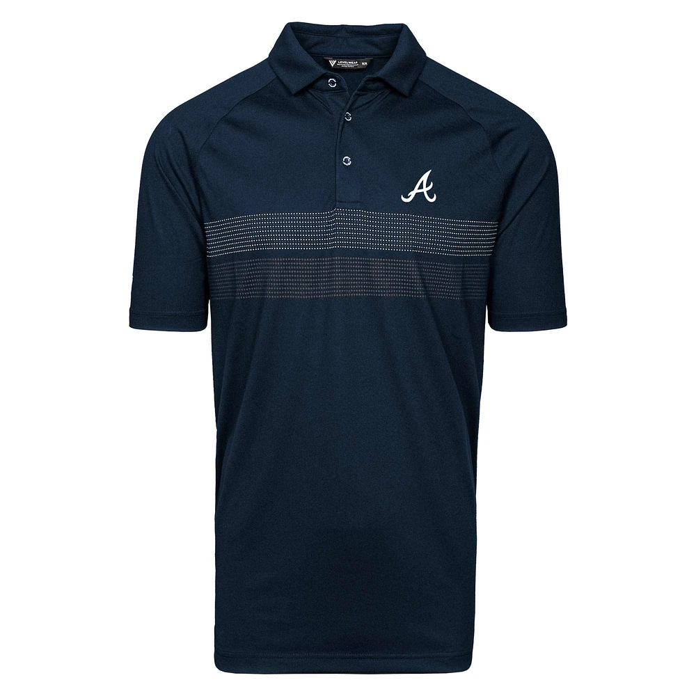 Men's Levelwear Navy Atlanta Braves Mason Insignia 2.0 Polo