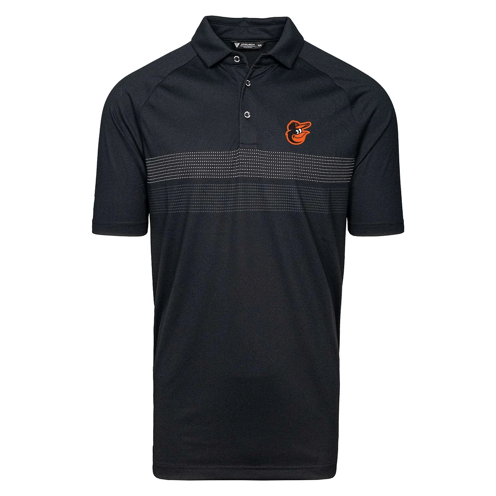 Men's Levelwear Black Baltimore Orioles Mason Insignia 2.0 Polo