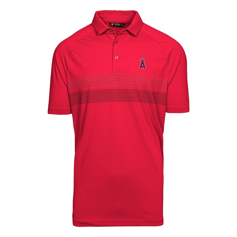 Men's Levelwear Red Los Angeles Angels Mason Insignia 2.0 Polo
