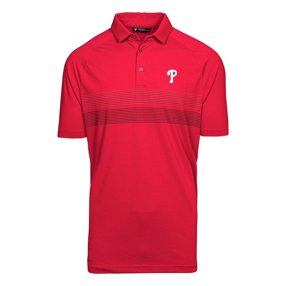 Men's Levelwear Red Philadelphia Phillies Mason Insignia 2.0 Polo