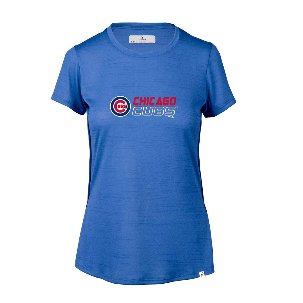 Women's Levelwear Heather Royal Chicago Cubs Lux Chase T-Shirt