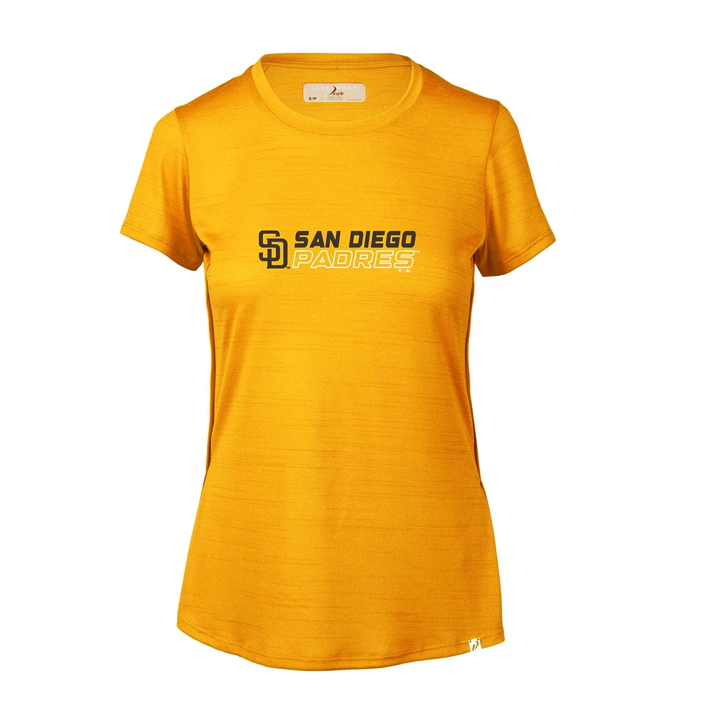 Women's Levelwear Gold San Diego Padres Lux Chase T-Shirt