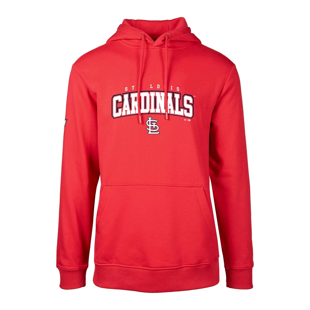 Men's Levelwear Red St. Louis Cardinals Podium Team Arch Pullover Hoodie