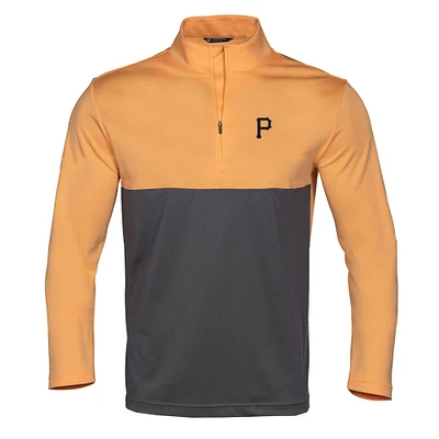 Men's Levelwear Gold/Charcoal Pittsburgh Pirates Pursue Insignia 2.0 Quarter-Zip Pullover Top