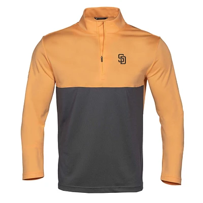 Men's Levelwear Gold/Charcoal San Diego Padres Pursue Insignia 2.0 Quarter-Zip Pullover Top