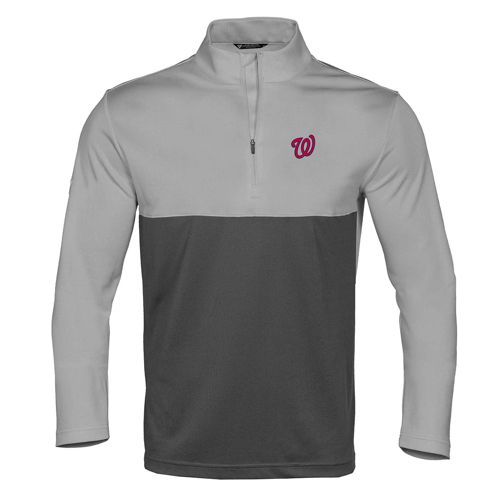 Men's Levelwear /Charcoal Washington Nationals Pursue Insignia 2.0 Quarter-Zip Pullover Top