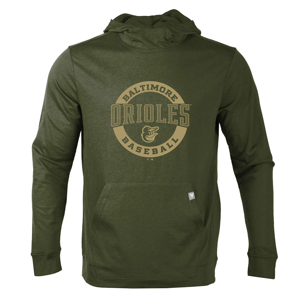 Men's Levelwear Green Baltimore Orioles Thrive Pullover Hoodie