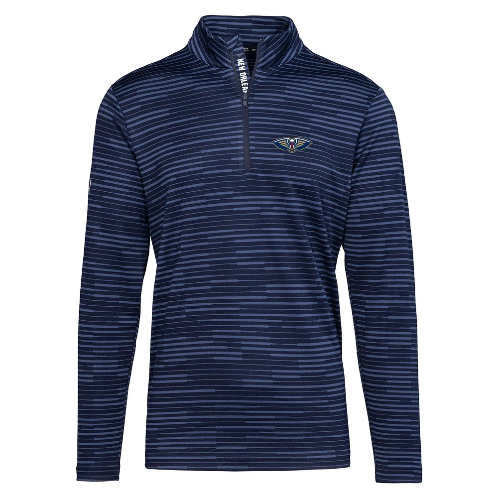 Men's Levelwear Navy New Orleans Pelicans Gear Insignia Core Quarter-Zip Pullover Top