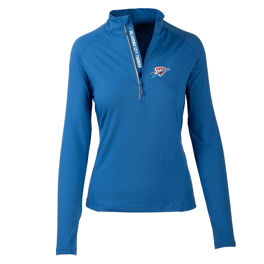 Women's Levelwear Royal Oklahoma City Thunder Energy Insignia Core Half-Zip Pullover Top