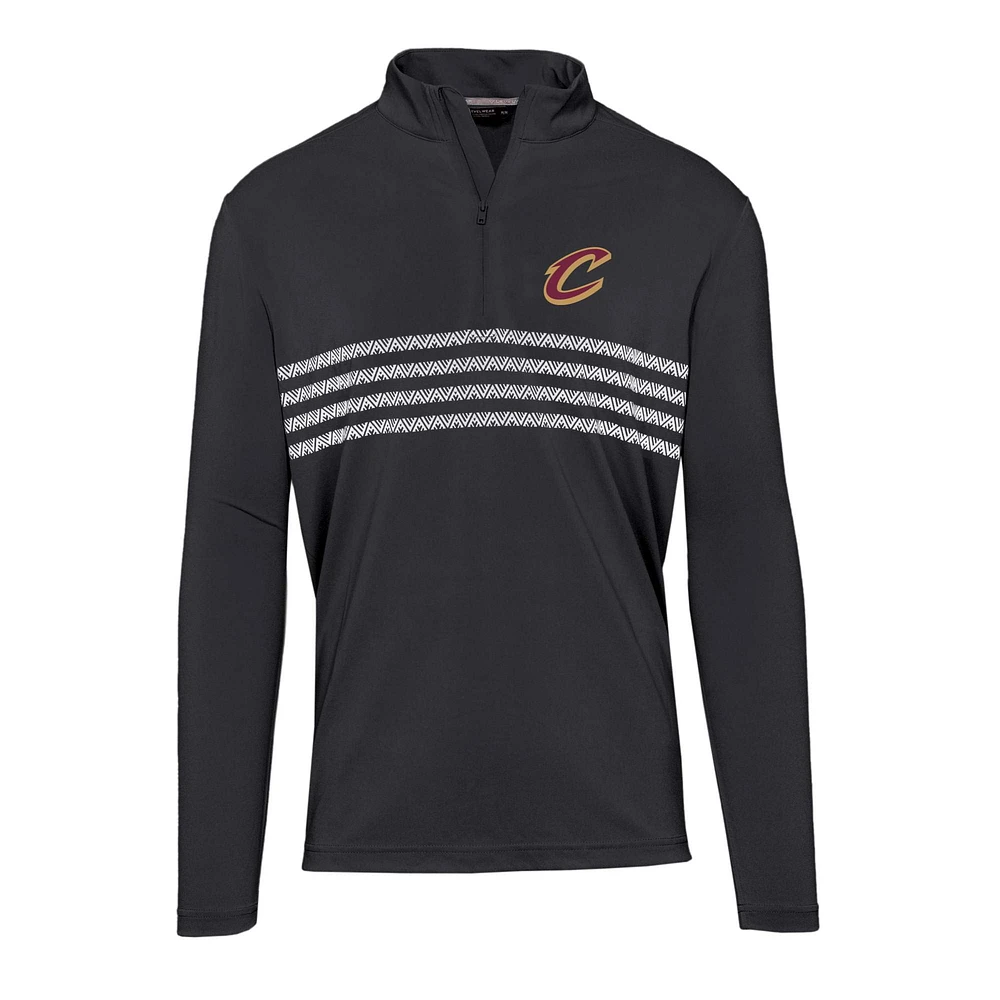 Men's Levelwear Black Cleveland Cavaliers Asher Insignia Core Quarter-Zip Pullover Top