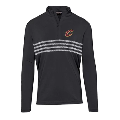 Men's Levelwear Black Cleveland Cavaliers Asher Insignia Core Quarter-Zip Pullover Top