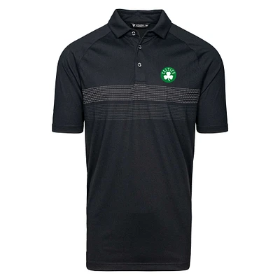 Men's Levelwear Black Boston Celtics Mason Insignia Core Polo