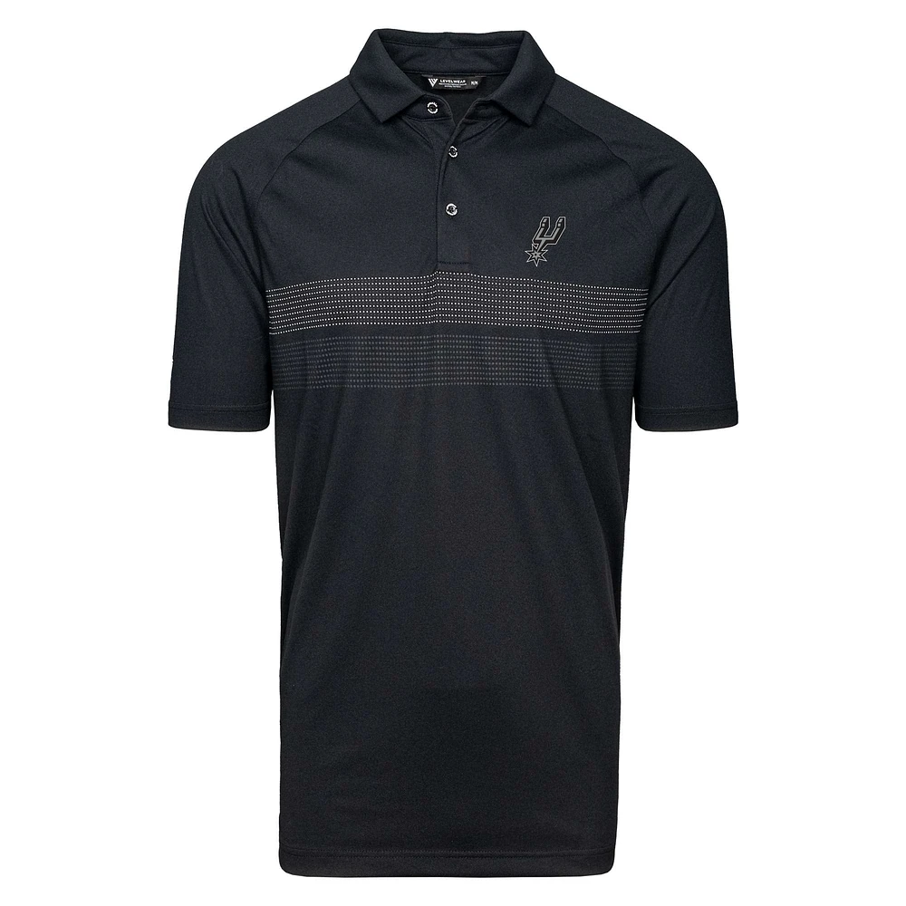 Men's Levelwear Black San Antonio Spurs Mason Insignia Core Polo