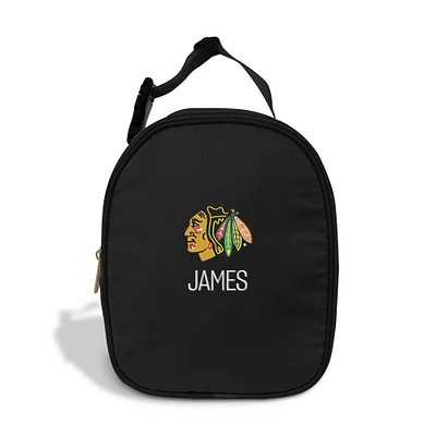 Chad & Jake Black Chicago Blackhawks Personalized Insulated Lunchbox