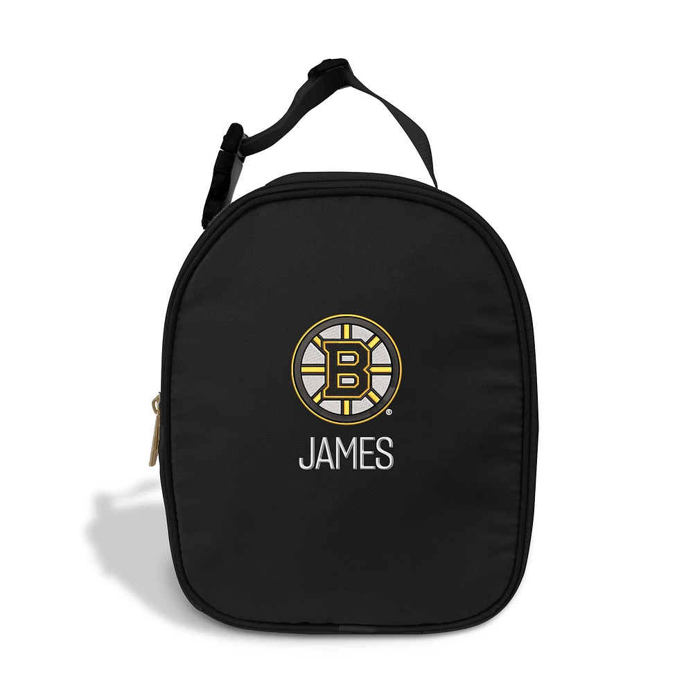 Chad & Jake Black Boston Bruins Personalized Insulated Lunchbox