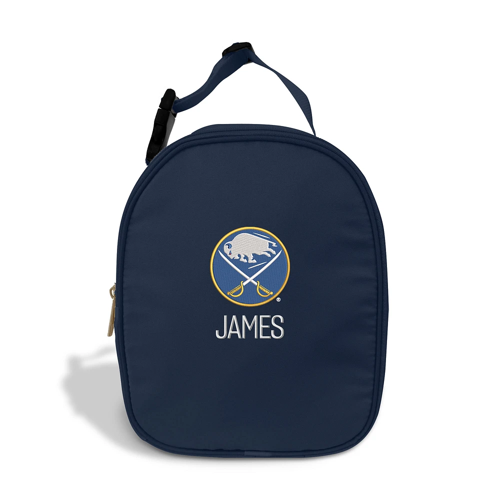 Chad & Jake Navy Buffalo Sabres Personalized Insulated Lunchbox