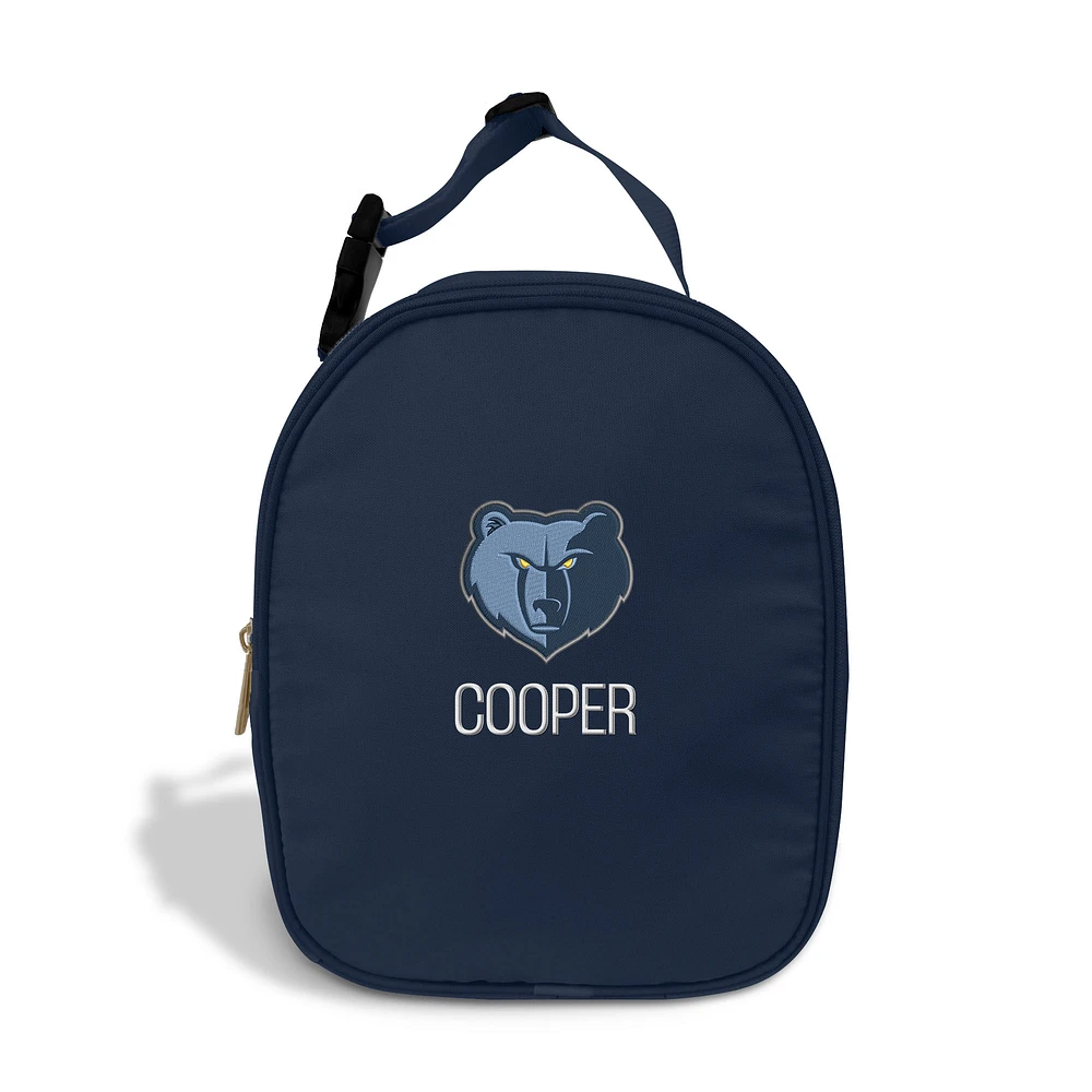Chad & Jake Navy Memphis Grizzlies Personalized Insulated Lunchbox