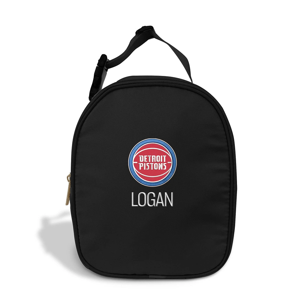 Chad & Jake Black Detroit Pistons Personalized Insulated Lunchbox