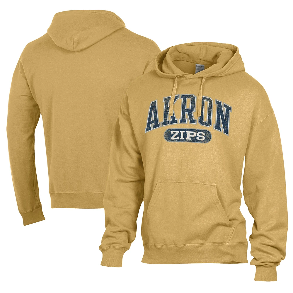 Men's Comfort Wash Gold Akron Zips Lightweight Fleece Pullover Hoodie