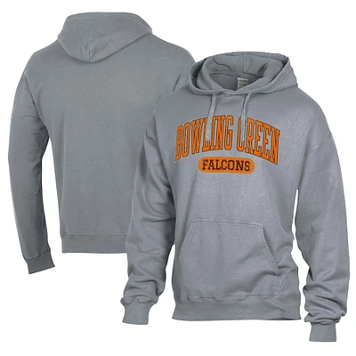 Men's Comfort Wash Gray Bowling Green St. Falcons Lightweight Fleece Pullover Hoodie