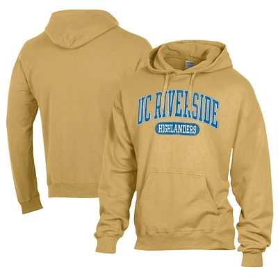 Men's Comfort Wash Gold UC Riverside Highlanders Lightweight Fleece Pullover Hoodie