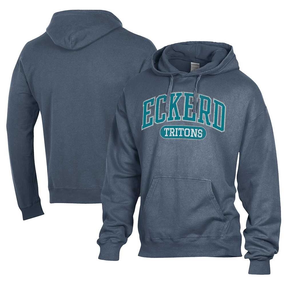Men's Comfort Wash Navy Eckerd Tritons Lightweight Fleece Pullover Hoodie