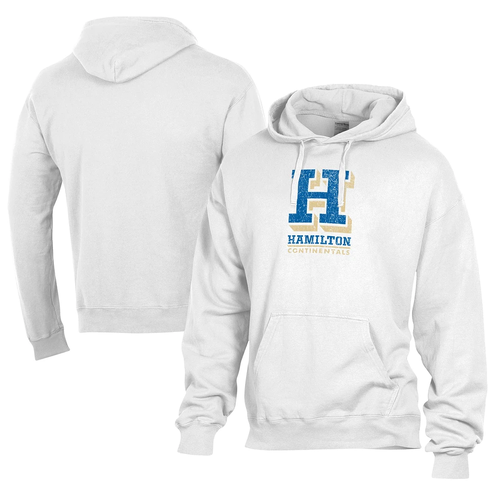 Men's Comfort Wash White Hamilton Continentals Lightweight Fleece Pullover Hoodie