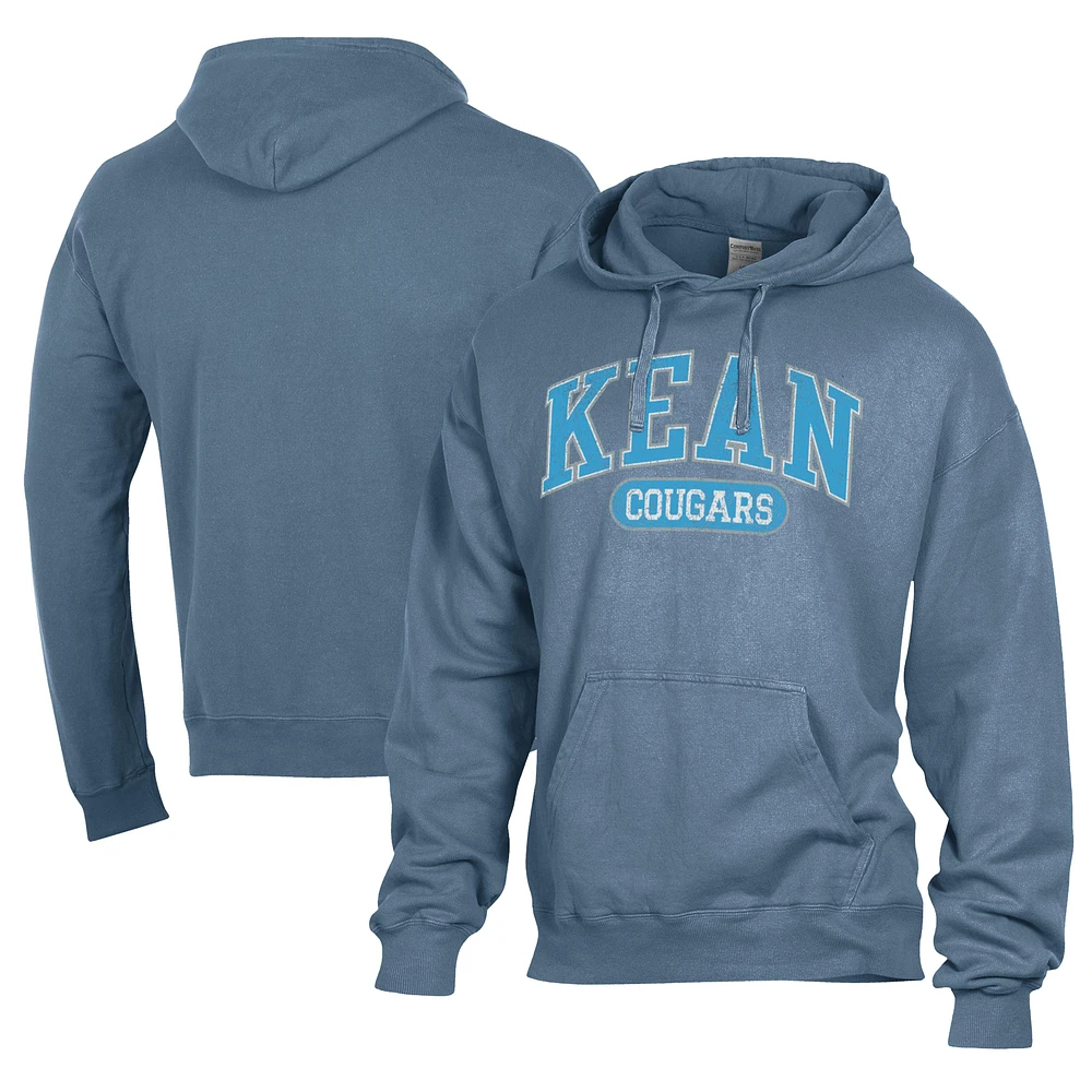 Men's Comfort Wash Kean University Cougars Lightweight Fleece Pullover Hoodie