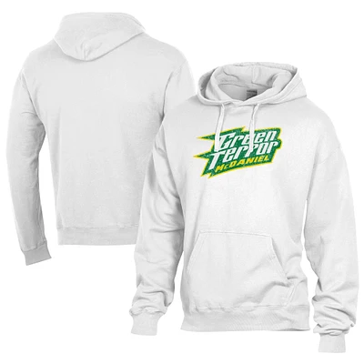 Men's Comfort Wash White McDaniel Green Terror Lightweight Fleece Pullover Hoodie