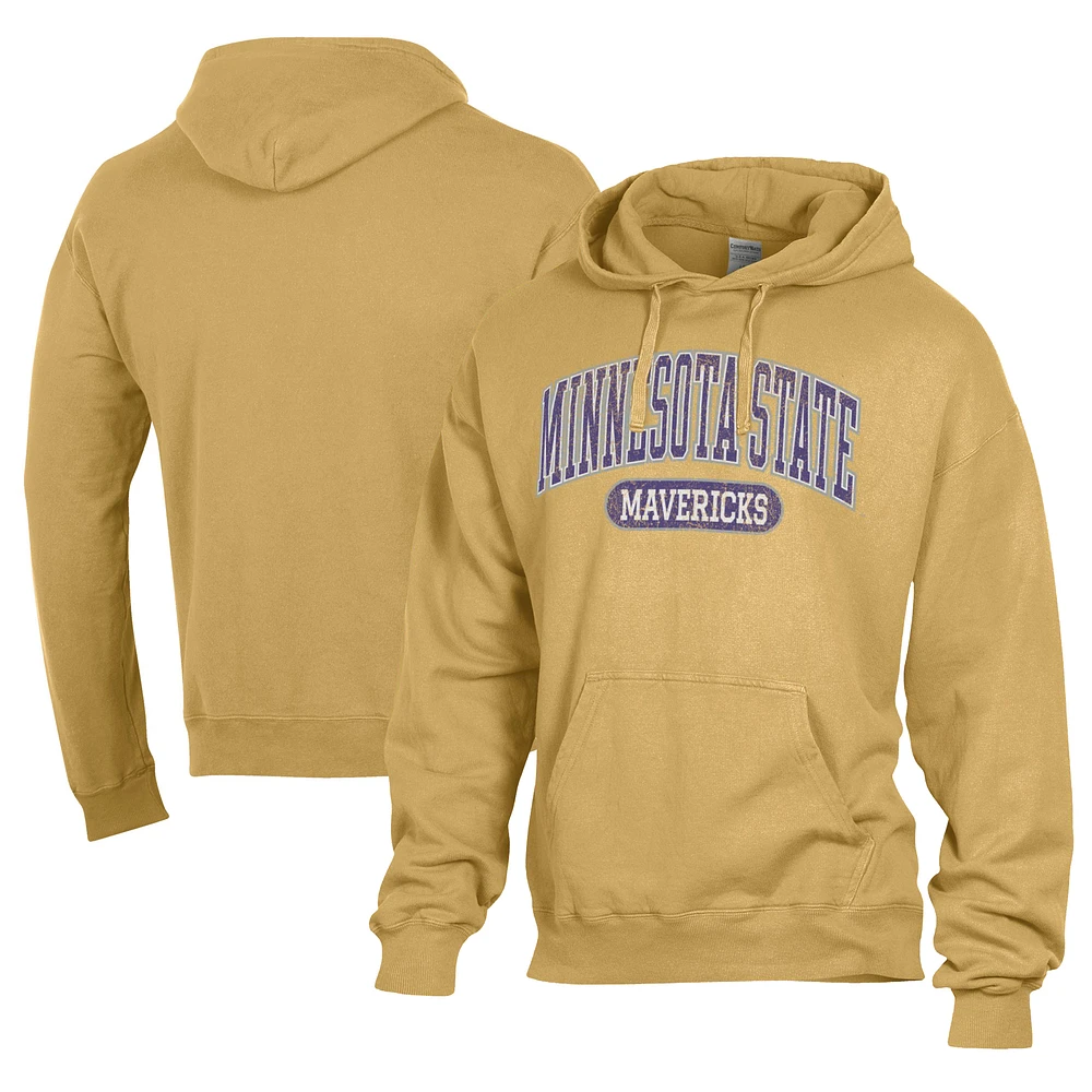 Men's Comfort Wash Gold Minnesota State Mavericks Lightweight Fleece Pullover Hoodie