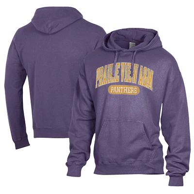 Men's Comfort Wash Purple Prairie View A&M Panthers Lightweight Fleece Pullover Hoodie