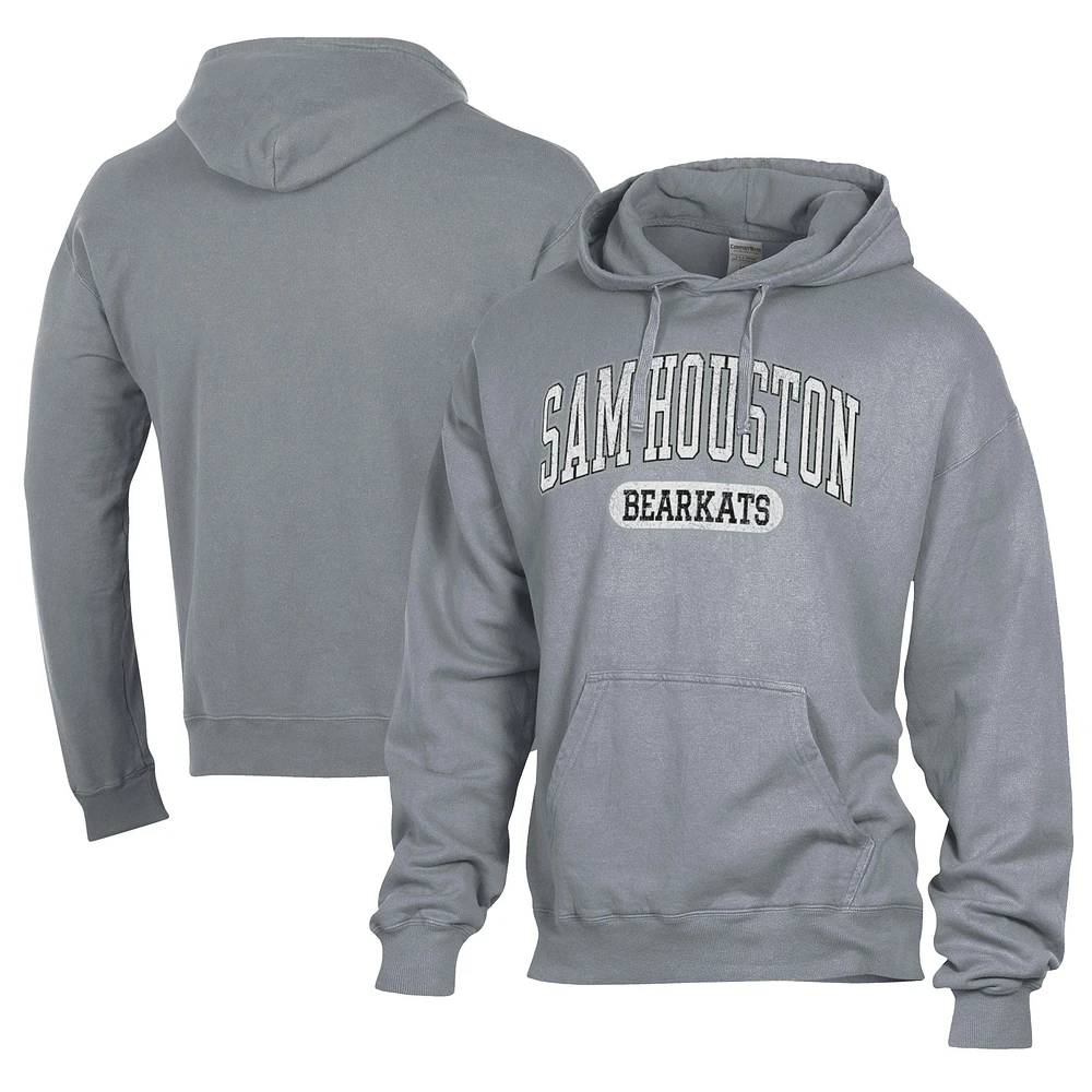 Men's Comfort Wash Gray Sam Houston State Bearkats Lightweight Fleece Pullover Hoodie